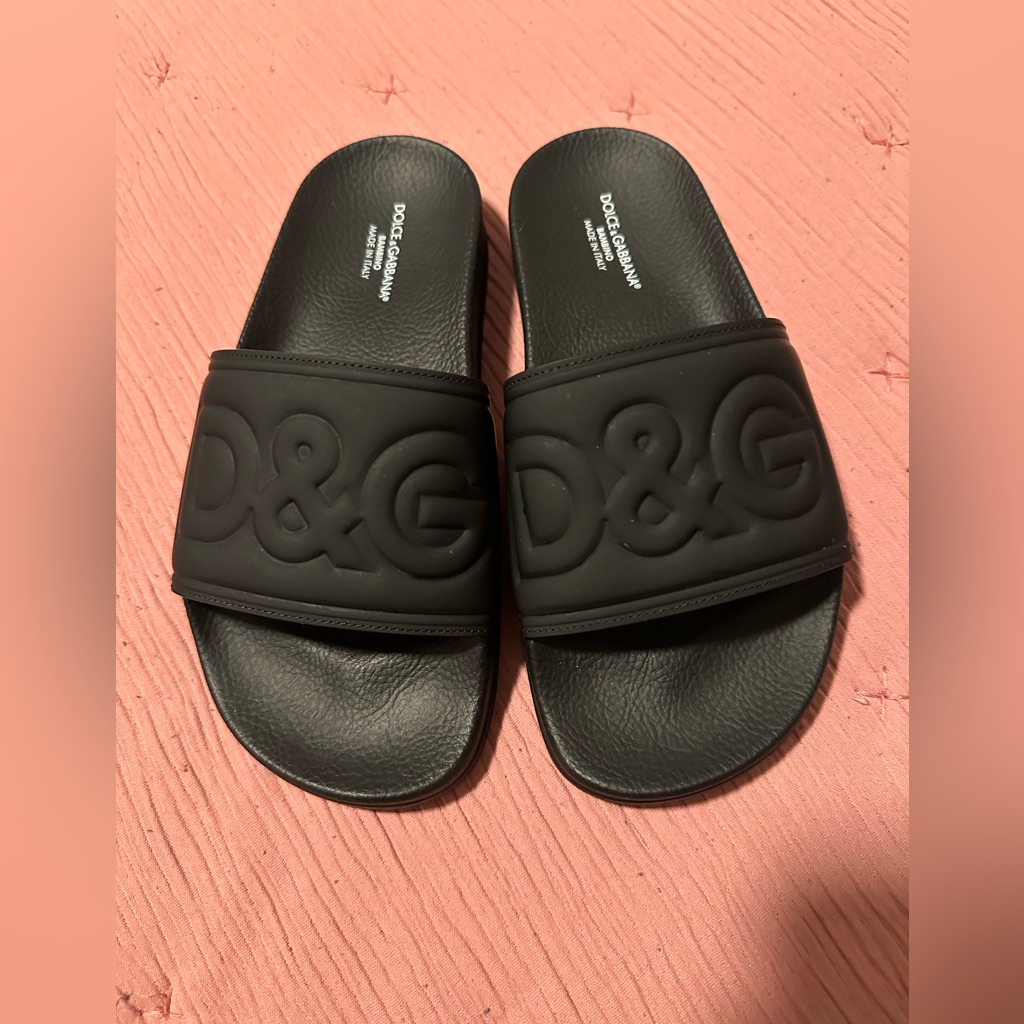 Dolce & Gabbana Slides Worn Once! No Scratches, Or Stains. Very Good Condition